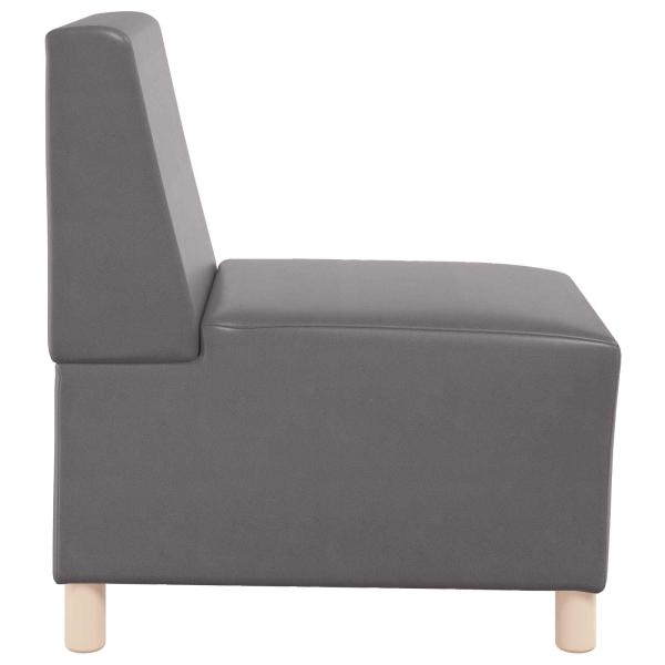 Sessel Grau 55 cm Kunstleder
