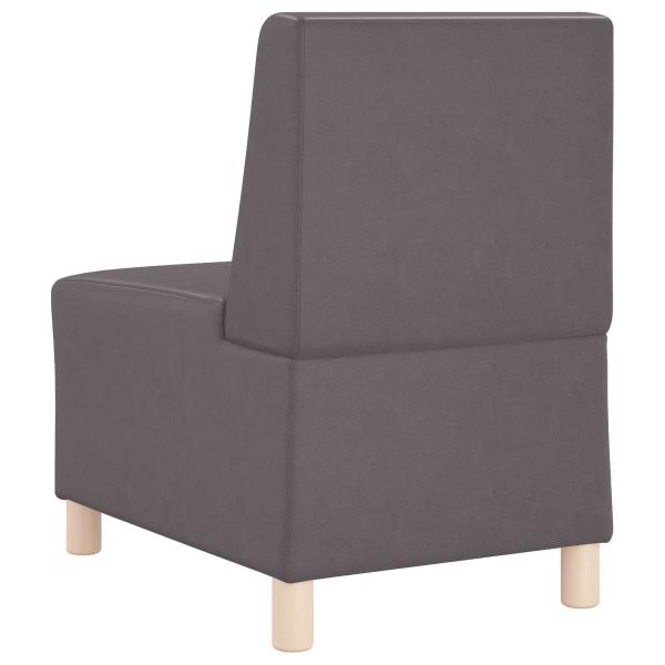 Sessel Grau 55 cm Kunstleder