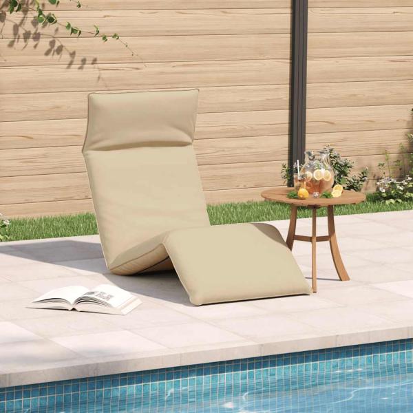 ARDEBO.de - Sonnenliege Klappbar Beige 175x54x8,5 cm Oxford-Gewebe