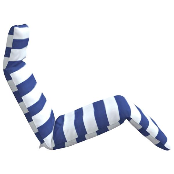 Sonnenliege Klappbar Blau und Weiß 175x54x8,5 cm Oxford-Gewebe
