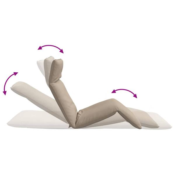 Sonnenliege Klappbar Taupe 175x54x8,5 cm Oxford-Gewebe