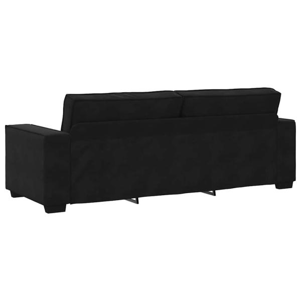 3-Sitzer-Sofa Schwarz 180 cm Samt