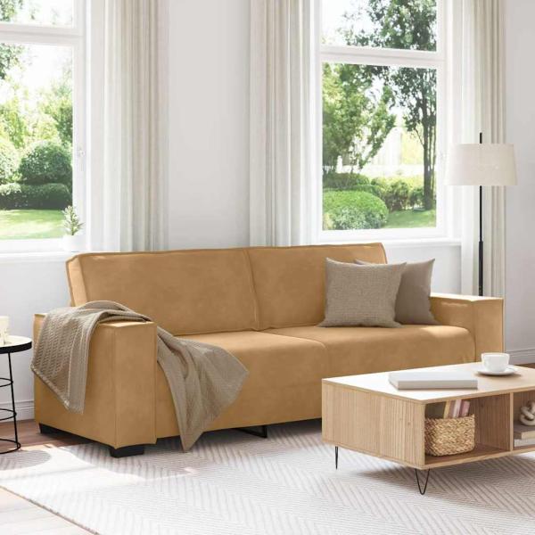 ARDEBO.de - 3-Sitzer-Sofa Braun 180 cm Samt