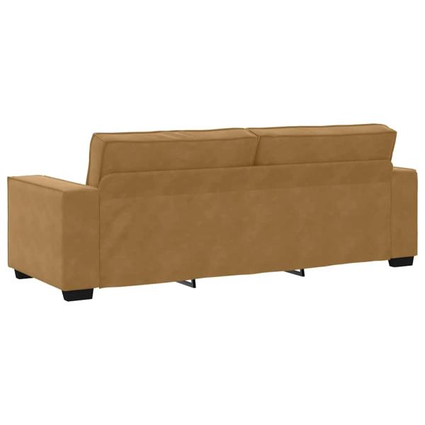 3-Sitzer-Sofa Braun 180 cm Samt