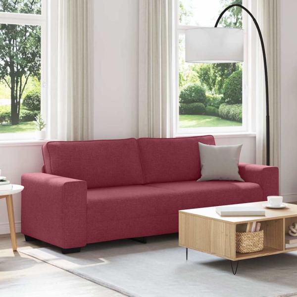 ARDEBO.de - 3-Sitzer-Sofa Weinrot 180 cm Stoff