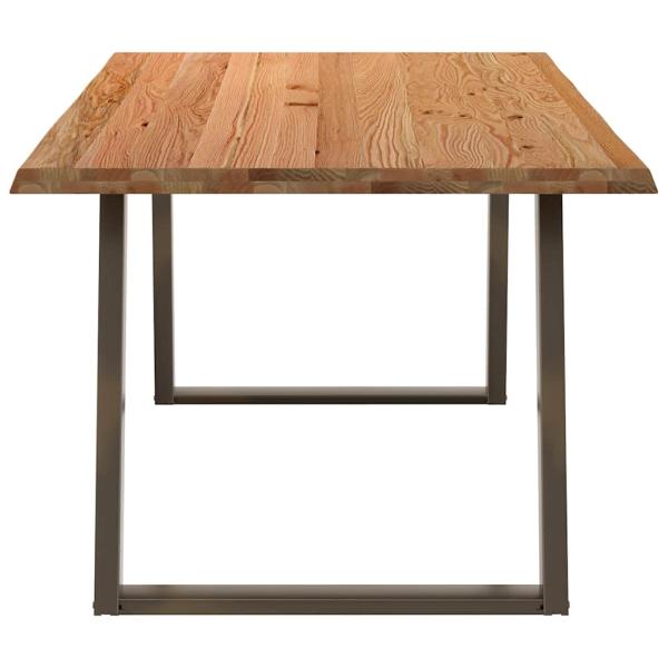 Esstisch mit Baumkanten 180x100x74 cm Massivholz Eiche Rechteck