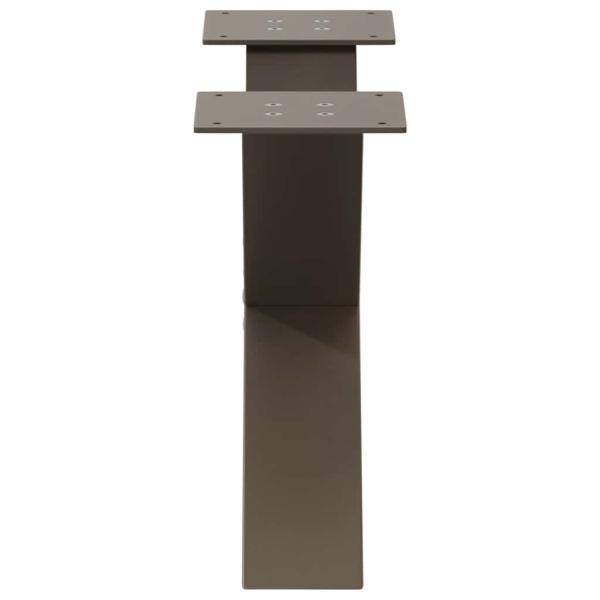 Couchtischbeine X-Form 2 Stk. Naturstahl 50x(30-31) cm Stahl