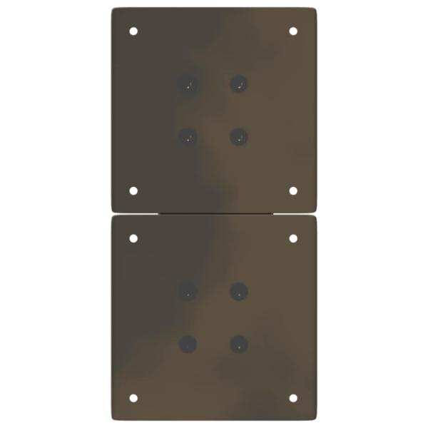 Couchtischbeine X-Form 2 Stk. Naturstahl 38x(42-43) cm Stahl