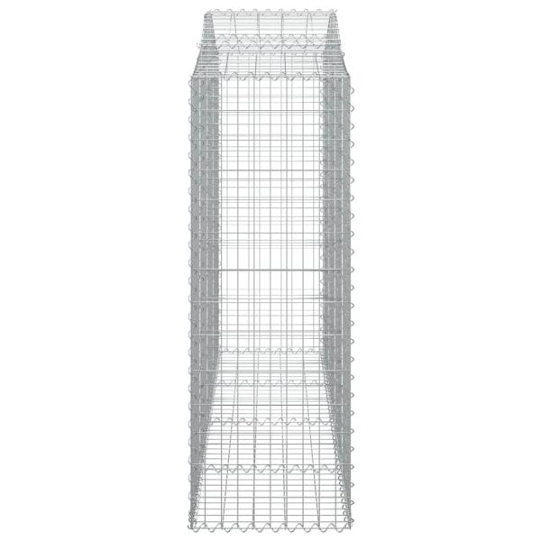 Gabionen mit Hochbogen 30Stk. 200x50x140/160cm Verzinktes Eisen