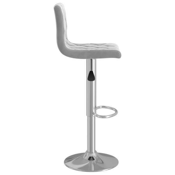 Barhocker 2 Stk. Hellgrau Samt