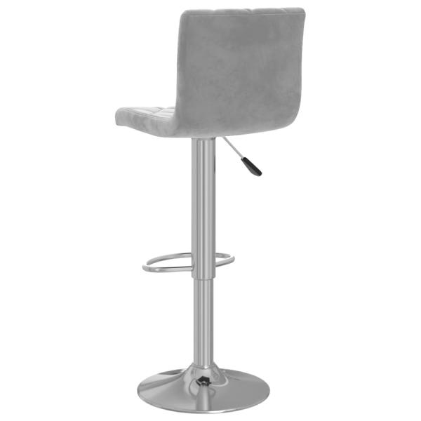 Barhocker 2 Stk. Hellgrau Samt