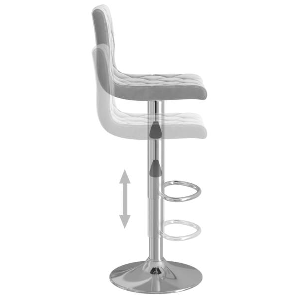 Barhocker 2 Stk. Hellgrau Samt