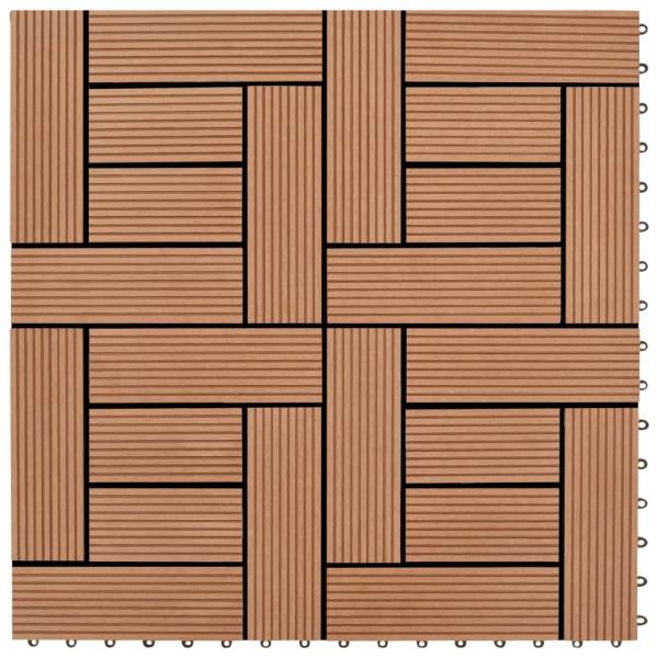 ARDEBO.de - 22 Stk. Terrassenfliesen 30 x 30 cm 2 qm WPC Braun