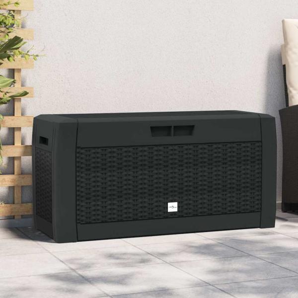 ARDEBO.de - Gartentruhe Anthrazit 119x48x60 cm Polypropylen