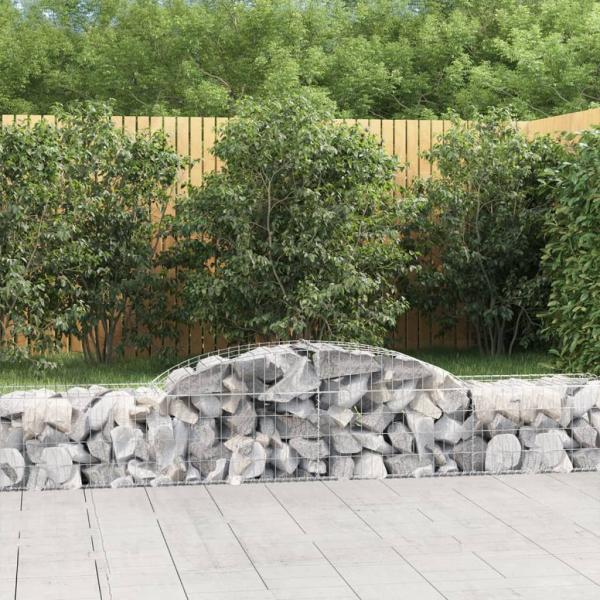 ARDEBO.de - Gabionen mit Hochbogen 25 Stk. 300x50x40/60 cm Verzinktes Eisen