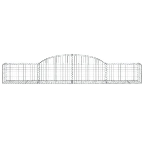 Gabionen mit Hochbogen 25 Stk. 300x50x40/60 cm Verzinktes Eisen