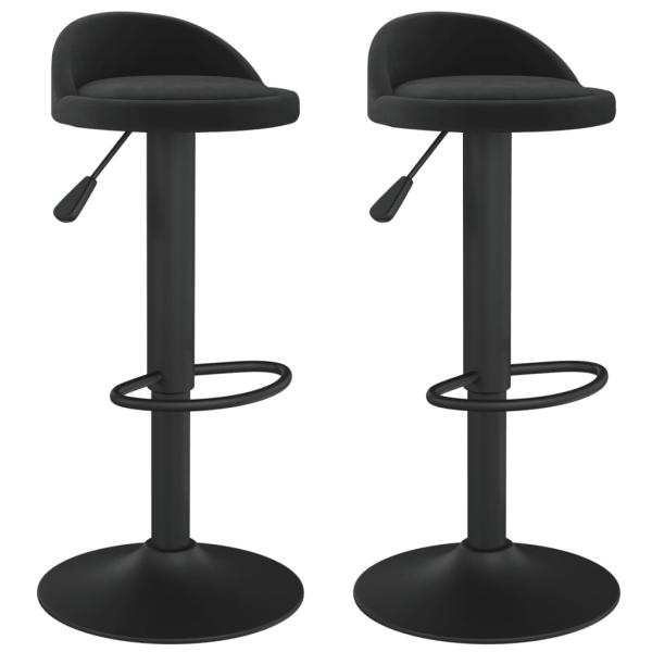 Barhocker 2 Stk. Schwarz Samt