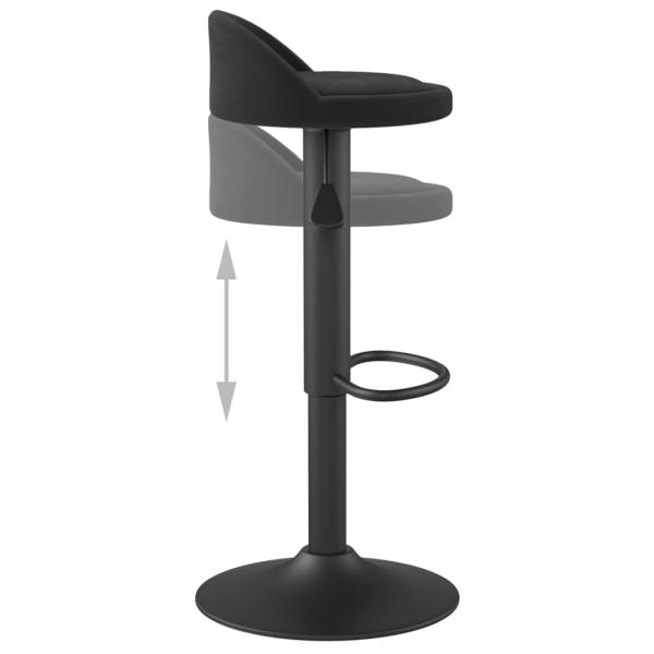 Barhocker 2 Stk. Schwarz Samt