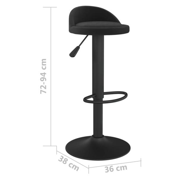 Barhocker 2 Stk. Schwarz Samt