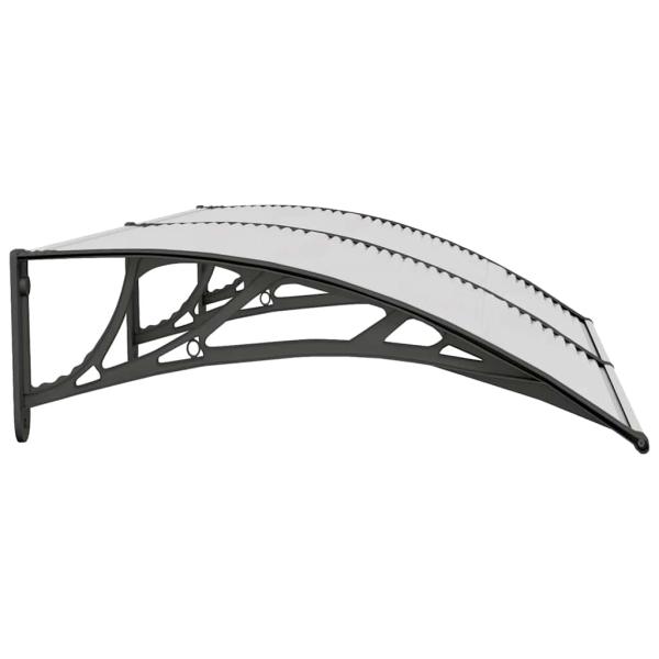 Türvordach Schwarz und Transparent 150x75 cm Polycarbonat