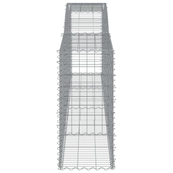 Gabionen mit Hochbogen 4 Stk. 400x50x100/120cm Verzinktes Eisen