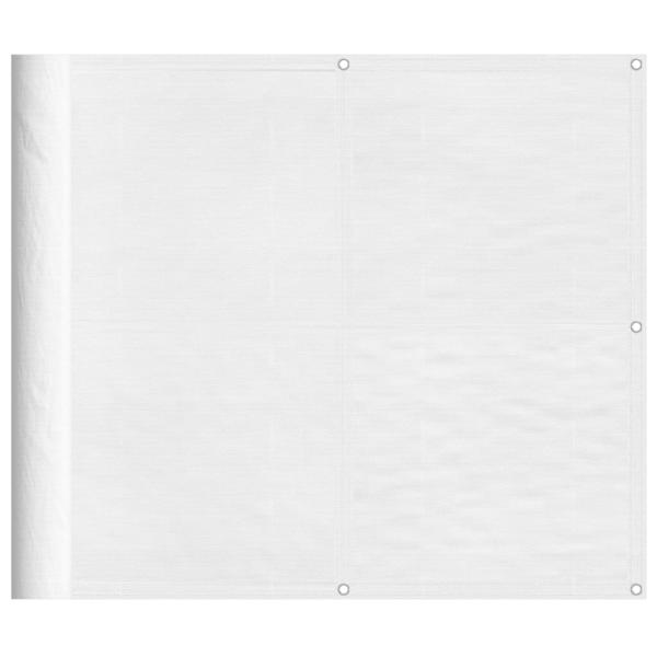 Balkon-Sichtschutz Weiß 90x800 cm 100 % Polyester-Oxford