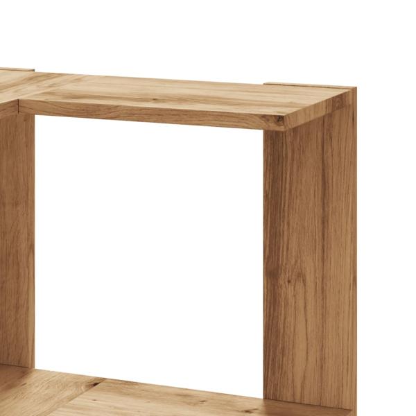 Eck-Bücherregal 3 Böden Artisan-Eiche 50x50x102cm Holzwerkstoff
