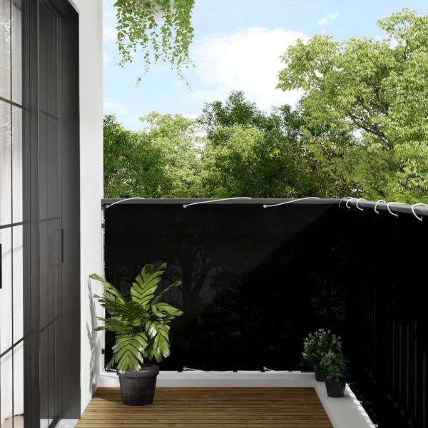 ARDEBO.de - Balkon-Sichtschutz Schwarz 120x700 cm 100 % Polyester-Oxford