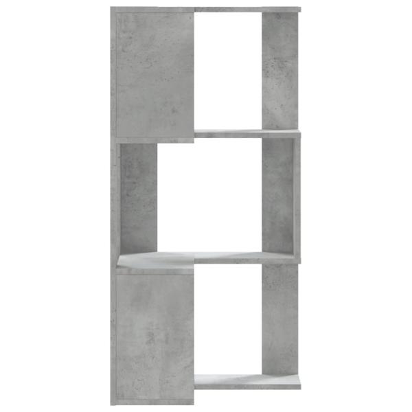 Eck-Bücherregal 3 Böden Betongrau 50x50x102 cm Holzwerkstoff