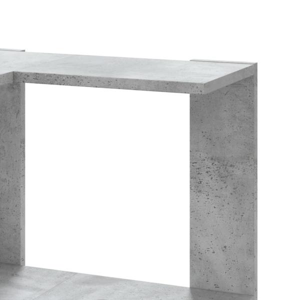 Eck-Bücherregal 3 Böden Betongrau 50x50x102 cm Holzwerkstoff