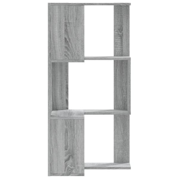 Eck-Bücherregal 3 Böden Grau Sonoma 50x50x102 cm Holzwerkstoff