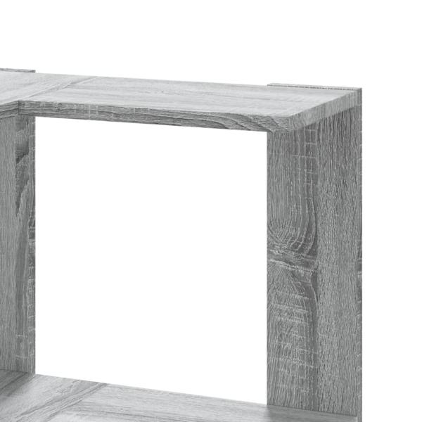 Eck-Bücherregal 3 Böden Grau Sonoma 50x50x102 cm Holzwerkstoff