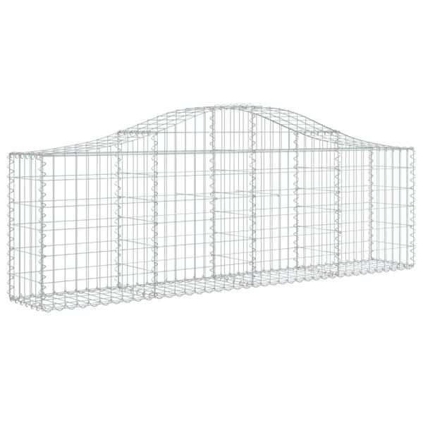 Gabionen mit Hochbogen 11 Stk. 200x30x60/80 cm Verzinktes Eisen