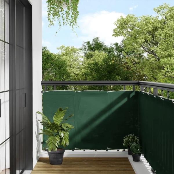 ARDEBO.de - Balkon-Sichtschutz Dunkelgrün 90x700 cm 100 % Polyester-Oxford