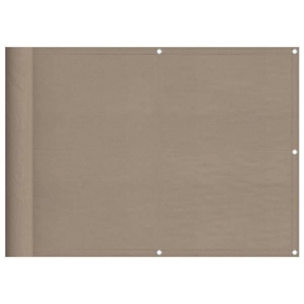 Balkon-Sichtschutz Taupe 75x1000 cm 100 % Polyester-Oxford