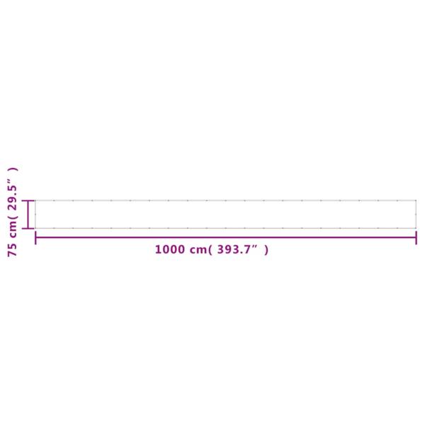 Balkon-Sichtschutz Taupe 75x1000 cm 100 % Polyester-Oxford