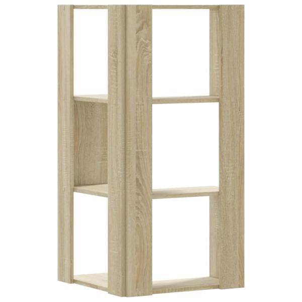 Eck-Bücherregal 3 Böden Sonoma-Eiche 50x50x102 cm Holzwerkstoff