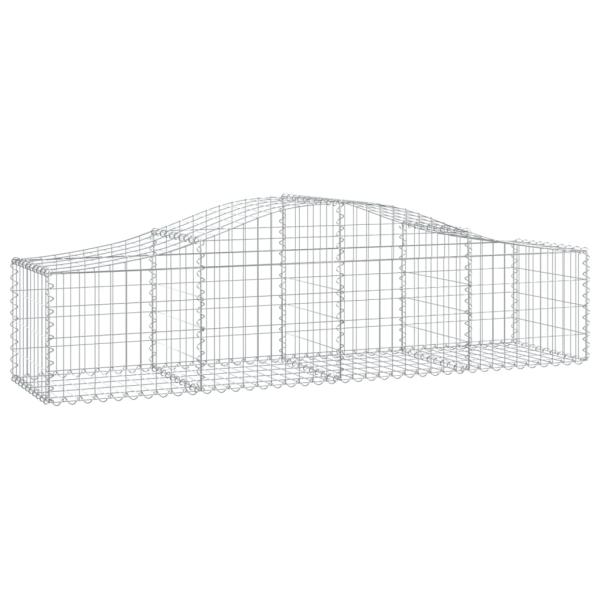 ARDEBO.de - Gabionen mit Hochbogen 30 Stk. 200x50x40/60 cm Verzinktes Eisen