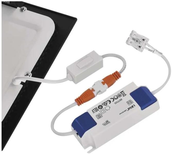 EMOS NEXXO ZD2323 LED-Einbauleuchte, quadratisch, Change CCT, 7W, 1600lm, 120x120mm, schwarz (1540240670)