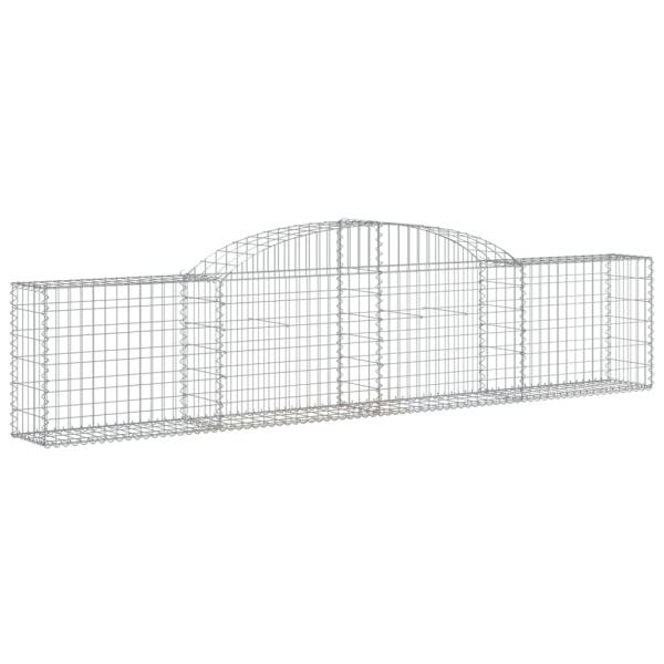 ARDEBO.de - Gabionen mit Hochbogen 25 Stk. 300x30x60/80 cm Verzinktes Eisen
