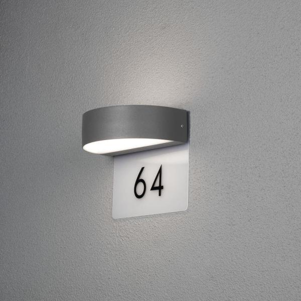 Konstsmide LED Monza Wandleuchte, grau (7855-370)