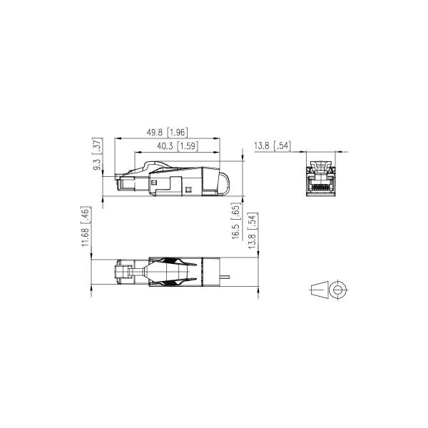Metz Connect C6A RJ45 field plug pro (130E405032-E)