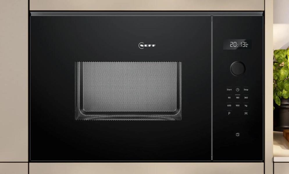 Neff HLAWD53K0 N50 Einbau Mikrowelle, 59,4 cm breit, 900 W, 25 L, 7 Automatikprogramme, schwarz