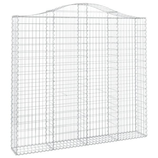 ARDEBO.de - Gabionen mit Hochbogen 7 Stk. 200x30x180/200cm Verzinktes Eisen
