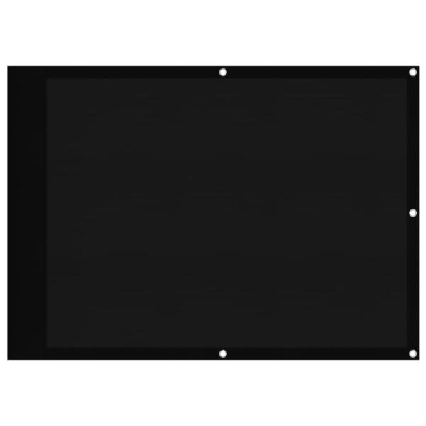 Balkon-Sichtschutz Schwarz 75x800 cm 100 % Polyester-Oxford