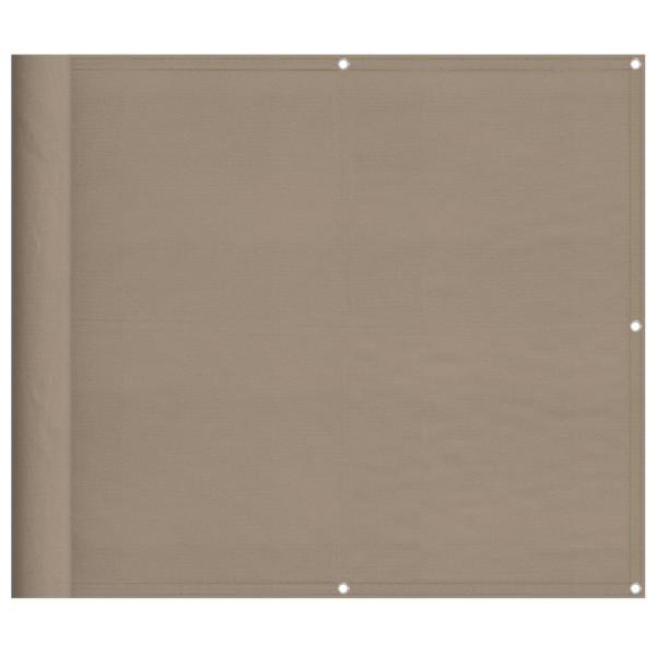 Balkon-Sichtschutz Taupe 90x1000 cm 100 % Polyester-Oxford