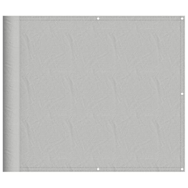 ARDEBO.de - Balkon-Sichtschutz Hellgrau 90x700 cm 100 % Polyester Oxford