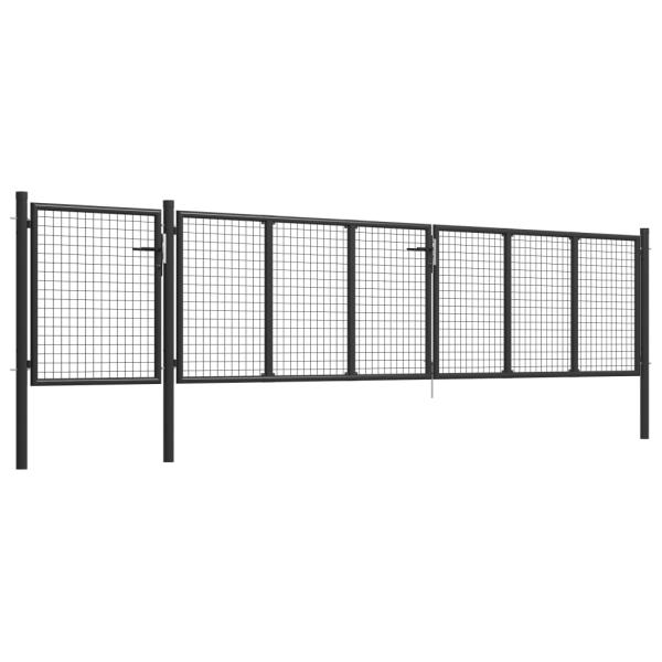 Gartentor Stahl 500×75 cm Anthrazit