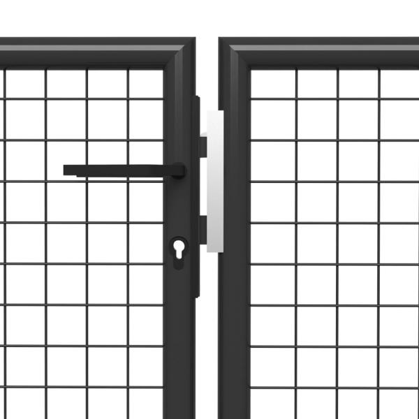 Gartentor Stahl 500×75 cm Anthrazit