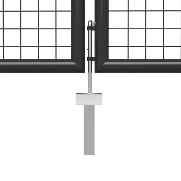 Gartentor Stahl 500×75 cm Anthrazit